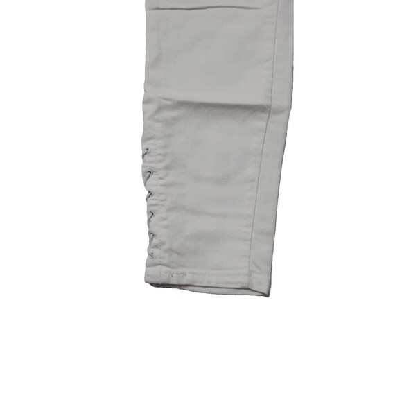 Jennifer Lopez White Mid Rise Skinny Ankle Straight Jeans Size 8 # 12 - Picture 8 of 8